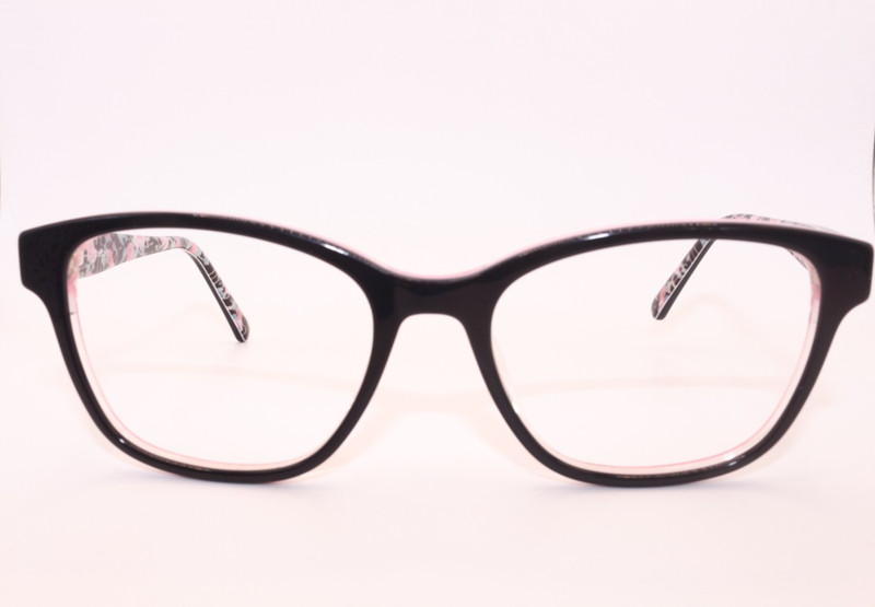 NEW BEBE BB5184 (001)JET BLACK FLORAL AUTHENTIC DESIGNER EYEGLASSES 53-17 gallery