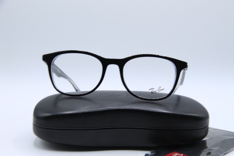 NEW RAY-BAN RB 5356 2034 BLACK CLEAR AUTHENTIC FRAMES EYEGLASSES 52-19 gallery