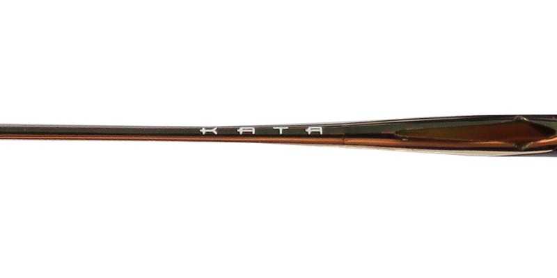 NEW KATA NOA EYEGLASS FRAME 47-19-140 HALF-RIM OVAL METAL UNISEX GOLD BRN gallery