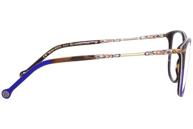 Coco Song Mona Rock CV258-2 Eyeglasses Women's Blue Full Rim Oval Shape 53mm gallery