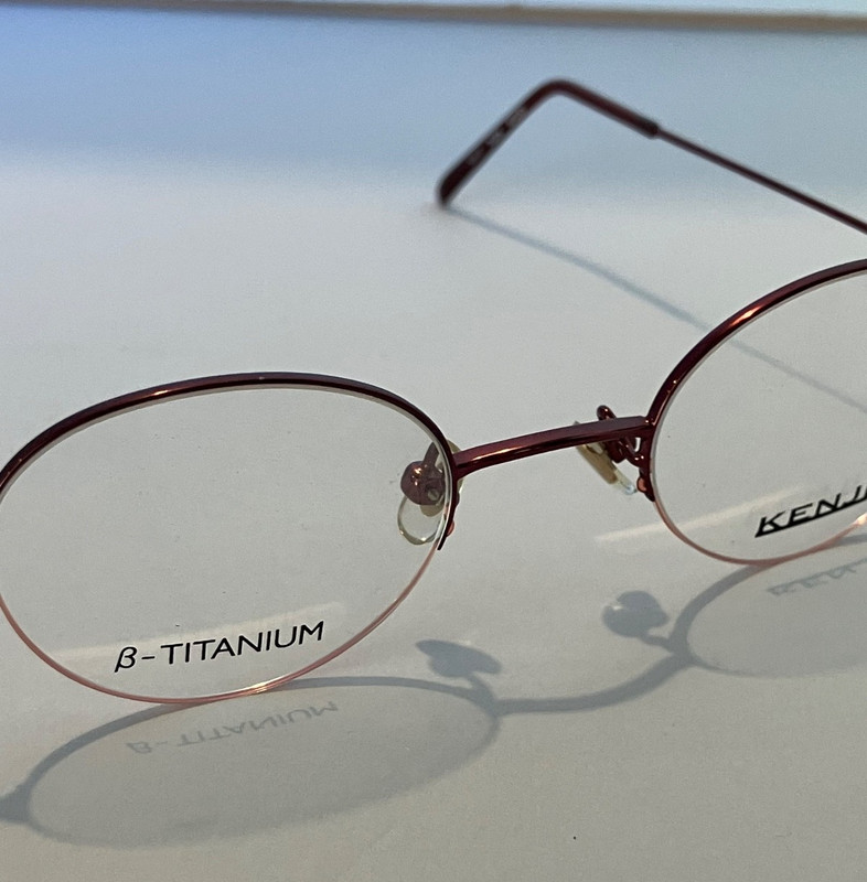 F9 1/2 RIM KENJI EYEGLASSES FRAMES KJ26 41-21-135 TITANIUM COL. 2 JAPAN gallery