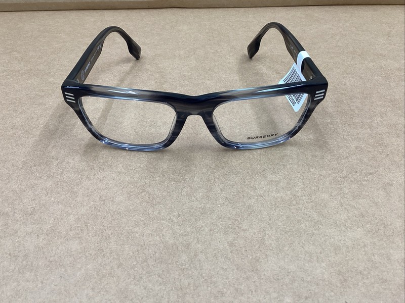 Burberry BE2387 4097 Men Eyeglasses Transparent Grey Horn
