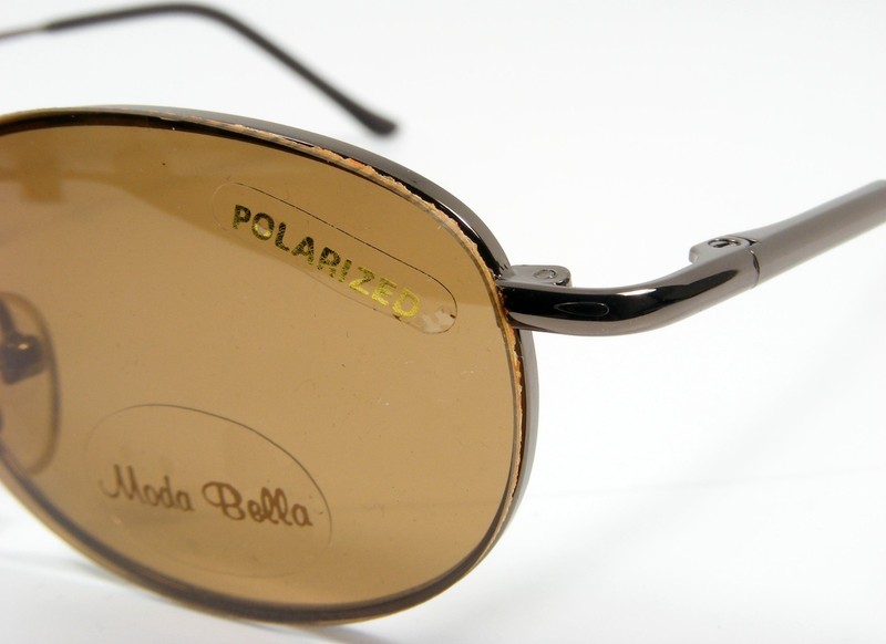 Moda Bella COFFEE Eyeglasses 2082 49-18-140 w/ Magnetic Clip-On Brown Polarized gallery
