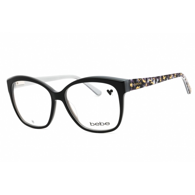 Bebe Women’s Eyeglasses Jet Cat Eye Full Rim Frame Clear Demo Lens BB5214 001
