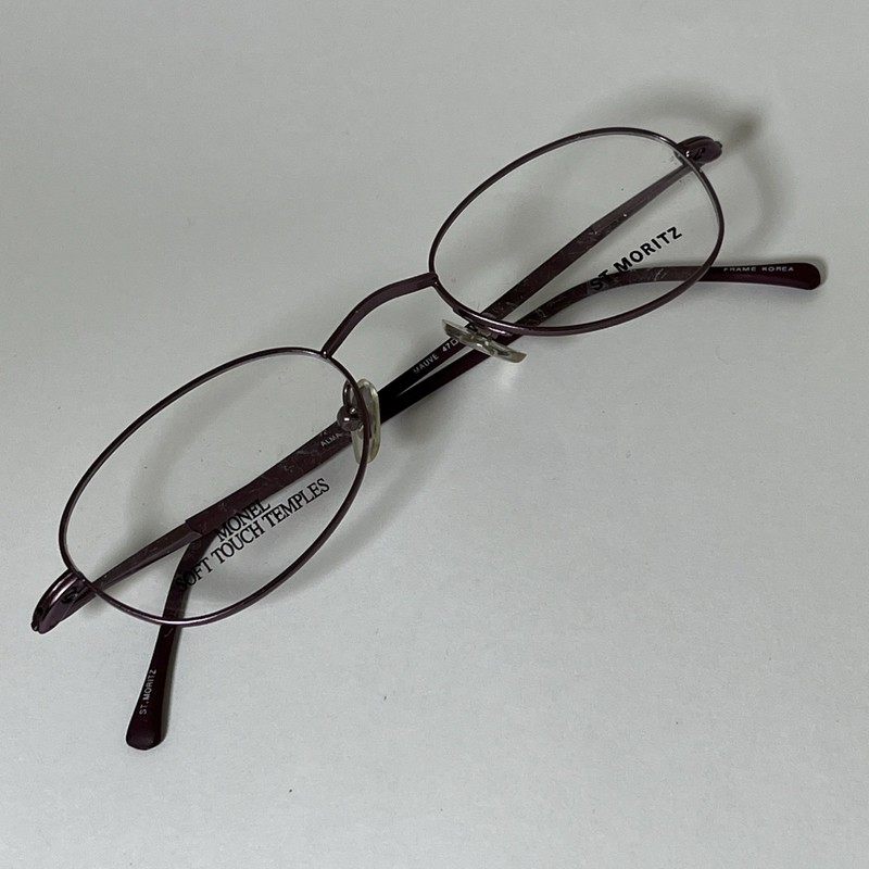Vintage St. Moritz Monel Mauve Alma Full Rim Glasses Frame 47 19 135 CH37 gallery