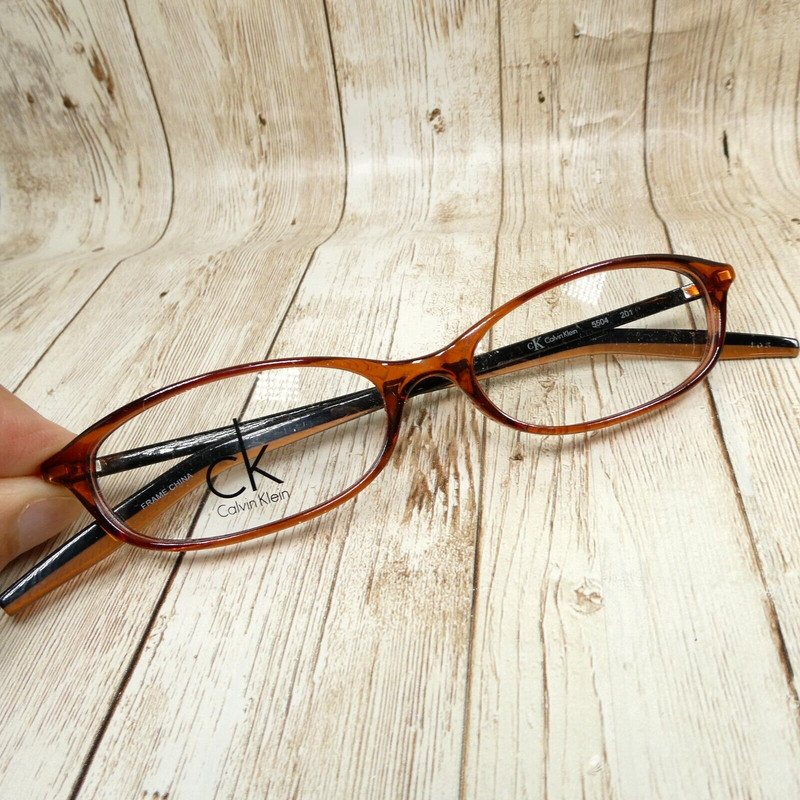 Calvin Klein Java Brown Black Eyeglasses FRAMES - 5504 201 50-15-140 NEW! gallery