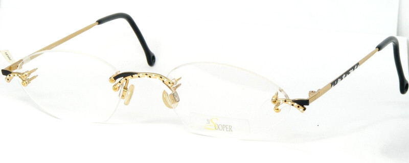 Ken Sooper 210 VK GOLD /MATT BLACK /WHITE UNIQUE EYEGLASSES 53-20-137mm Germany