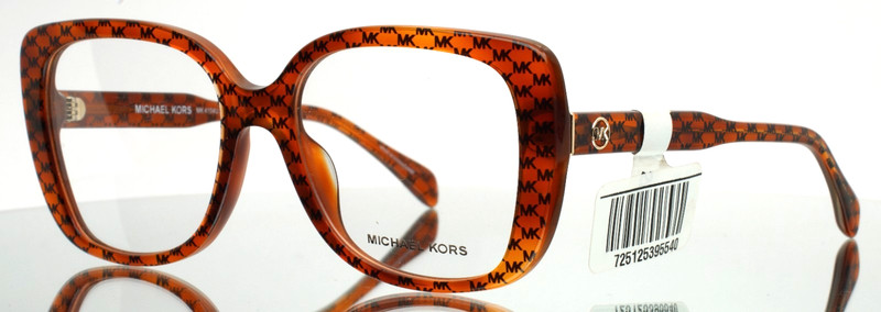 MICHAEL KORS MK4104U Peth 3555 Brown Logo Womens Eyeglasses 53-18-140 B:47