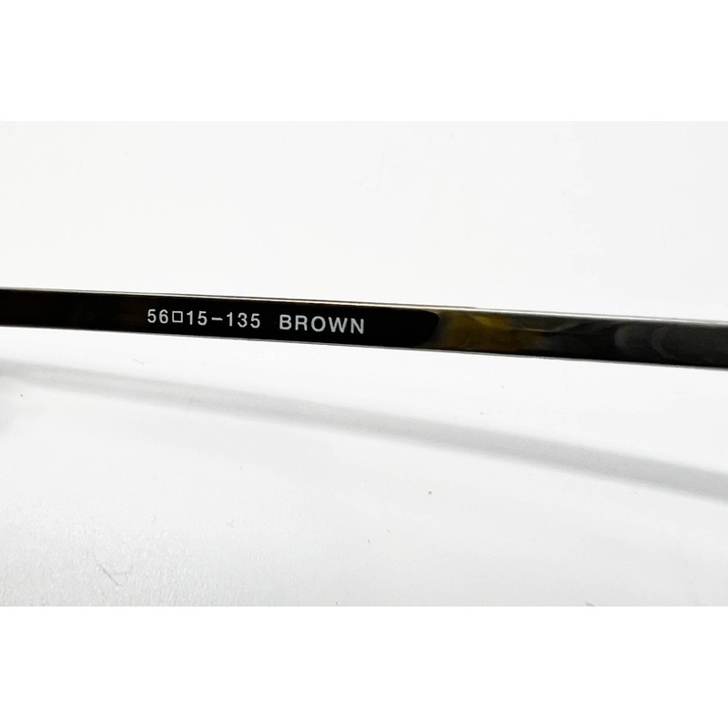 Marchon Eyeglass Frames Mens Brown Aviator Double Bridge 56-15-135 gallery