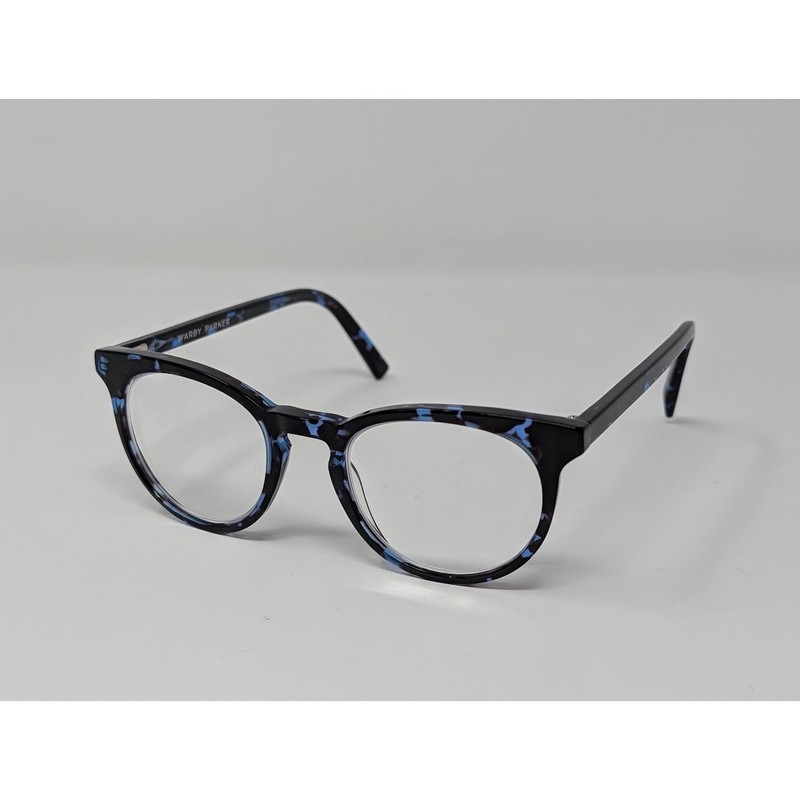 Warby Parker WP Sadie N 174 Eyeglasses Frame Variegated Blue Black 46-19-140