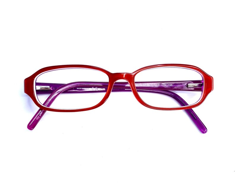 New RayBan Red & Pink Rectangular Clear Lucite Eyeglasses RB 5084 2216 51 15 135 gallery