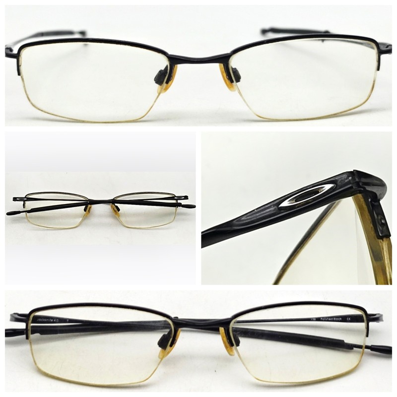 Oakley Jackknife 4.0 Eyeglasses Frames Polished Black Unisex Half Rim 138 mm