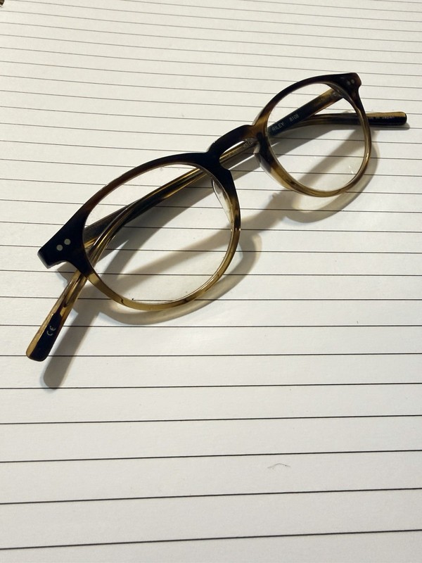 Rare Authentic Oliver Peoples RILEY DM 45mm Dark Mahogany Glasses Japan Round gallery