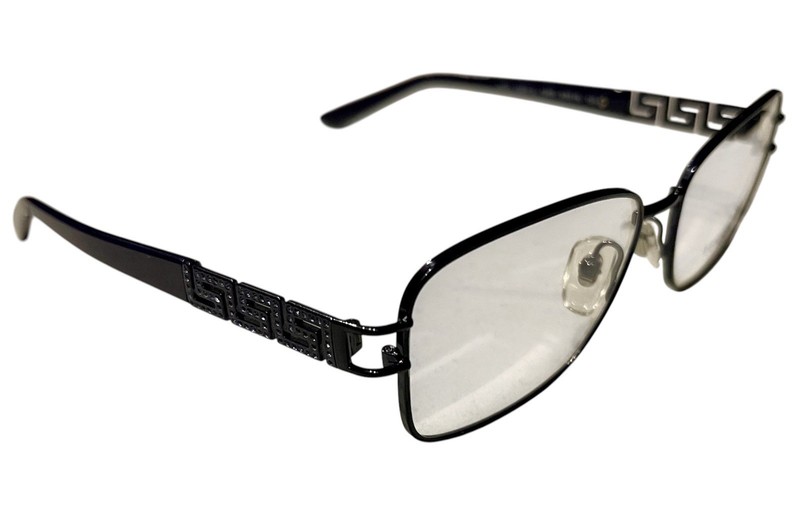 VERSACE Eyeglasses Frames 100% Authentic 1229 Dark Purple Greek Key