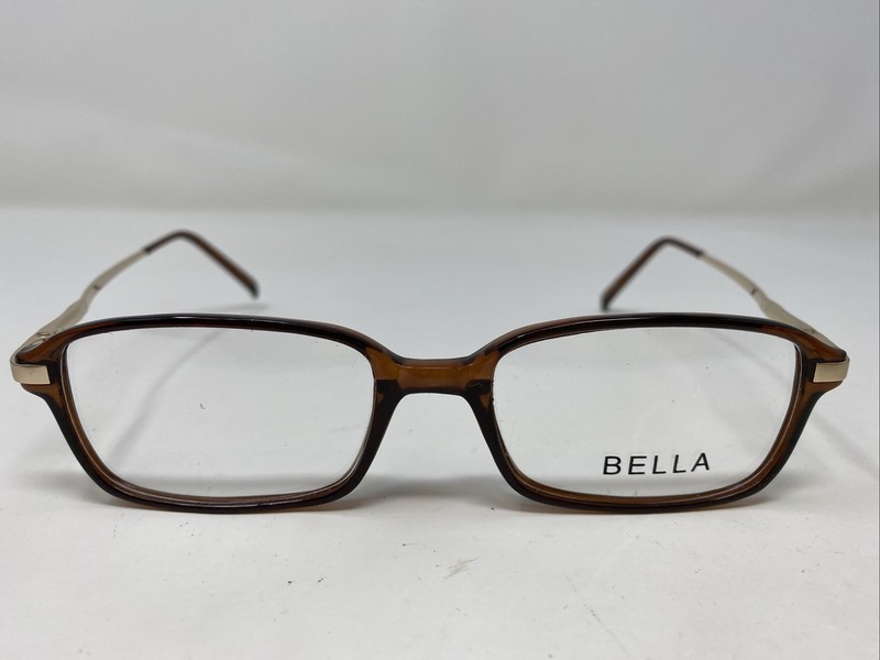 Bella Eyewear BELLA 350 004 50-18-140 Brown/Gold Full Rim Eyeglasses Frame MG49