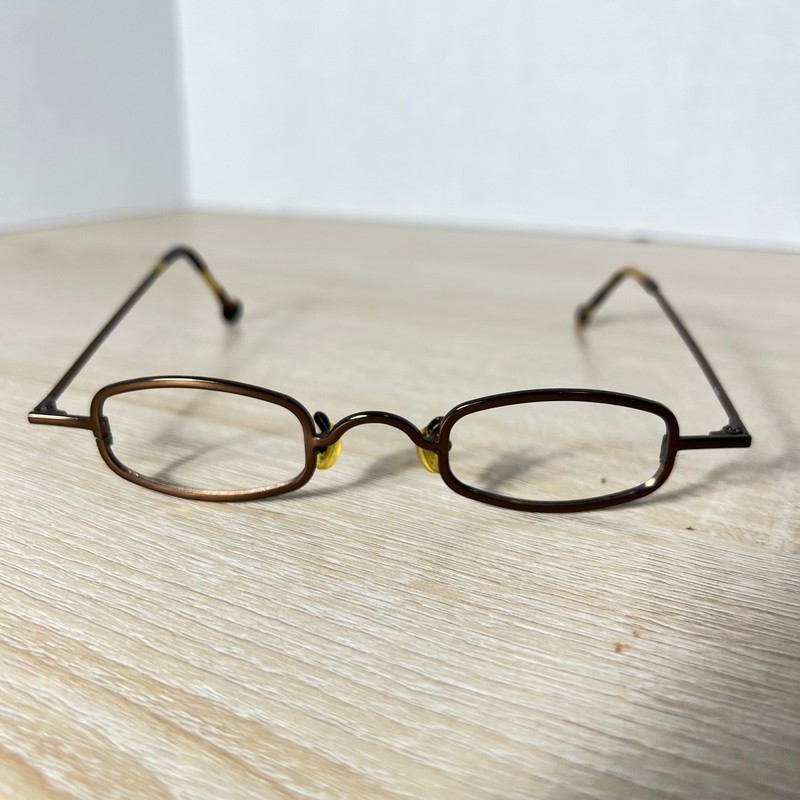 l.a. Eyeworks Hobbs 414 Eyeglasses Brown Metal Frames Only 41-22-130 gallery