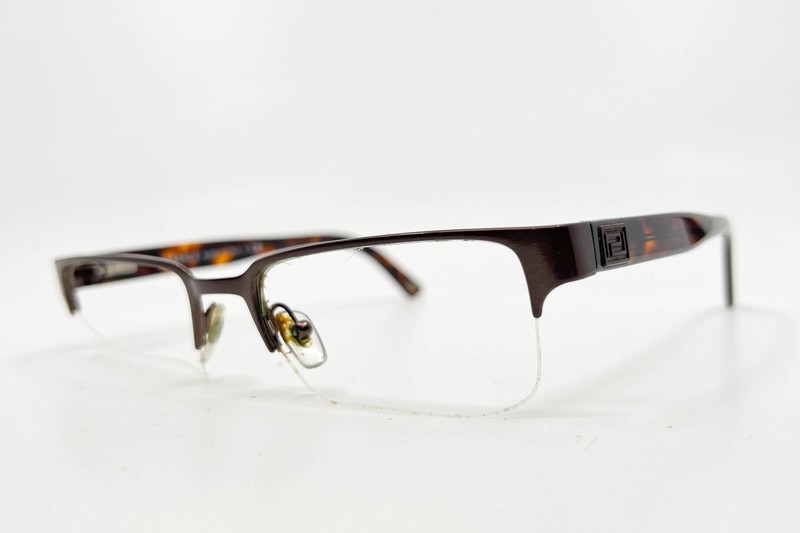 Versace MOD. 1184 1269 Brown Half Rim Eyeglasses Frames Designer 53-18 140 17717 gallery