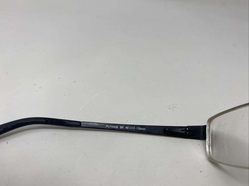 Puma PU15406 BK 48-17-130 Black Metal Half Rim Eyeglasses Frame CI84 gallery