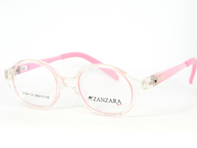 ZANZARA Kids by DG Z1624 C2 CLEAR /PINK EYEGLASSES GLASSES FRAME 38-15-122mm