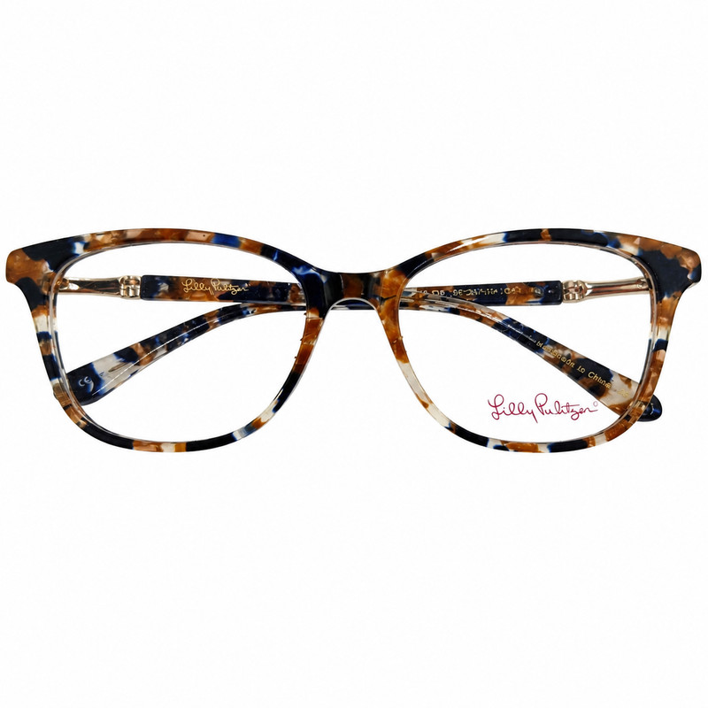 Lilly Pulitzer Willow Eyeglasses Frame Only 51-16-135 SF Clear Acrylic Rectangle