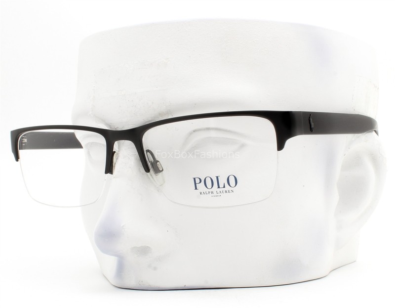 Ralph Lauren Polo Half Rim Eyeglasses Glasses PH1164 9038 Matte Black 56mm wcase