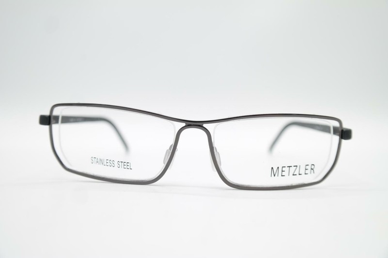 Metzler 5018 Silver Black Square Glasses Frame Eyeglasses New
