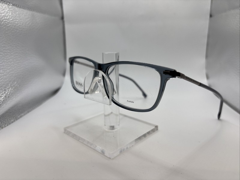 Hugo Boss 1229/U KB7 56/15 140 Men’s Transparent Blue Full Rim Eyeglasses ITALY