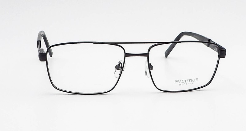 Capri Peachtree PT110 Black Rectangle Eyeglasses Frames 56-18-145