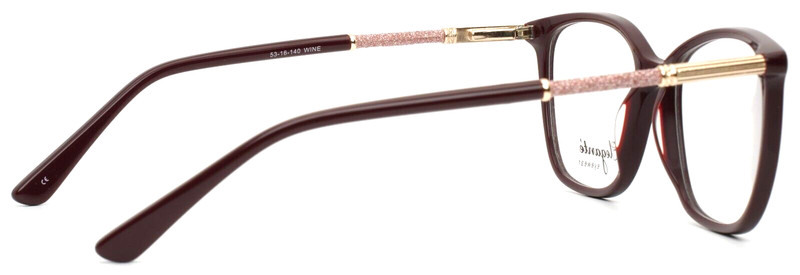ELEGANTE EL46 Wine Womens Square Full Rim Eyeglasses 53-16-140 B:41 gallery