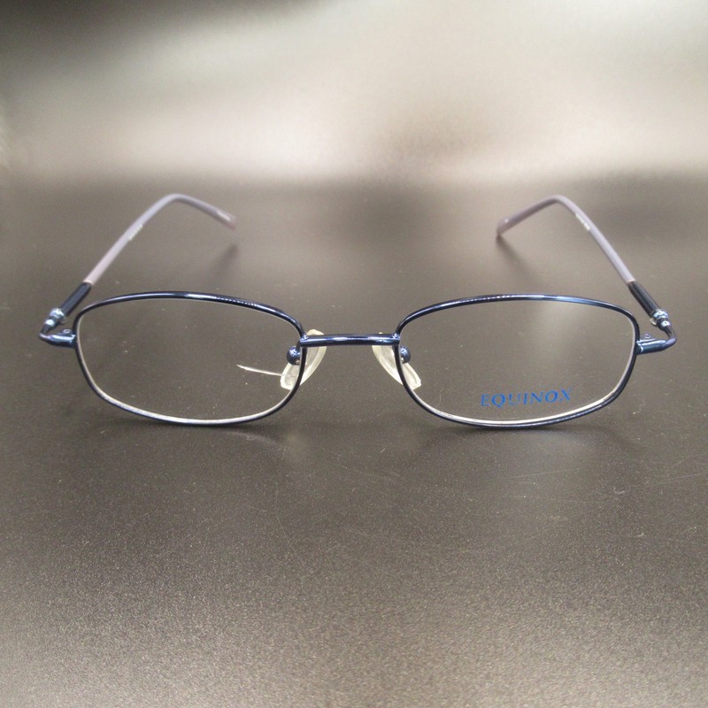 EQUINOX EQ205 Blue Metal Oval Full Rim Eyeglass Frames 45-18-130
