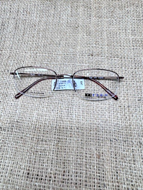 TI Flex T1602 Eyeglass Frames-cognac -(54-19-140) *New