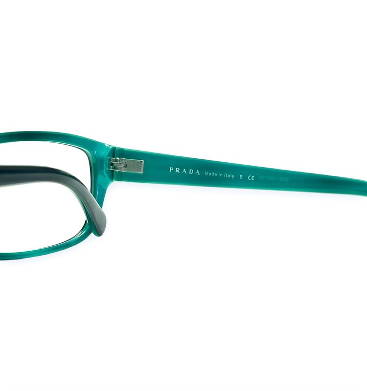 Prada Eyeglasses Glasses VPR 18O JAD-1O1 Blue Azure on Teal 54mm No Case gallery