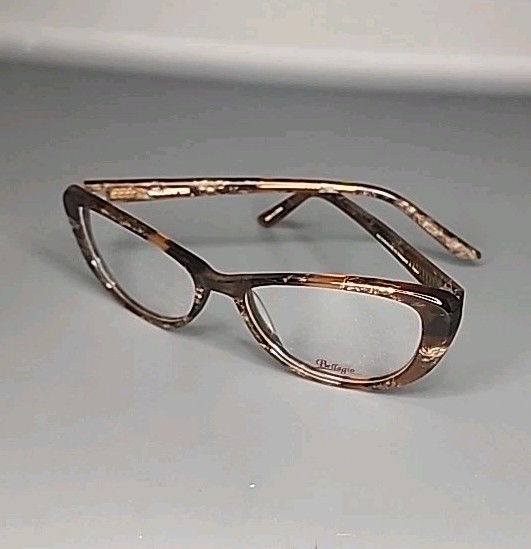 BELLAGIO Eyewear 833 C01 Brown Marble Full Rim Eyeglass Frame 51/16/135