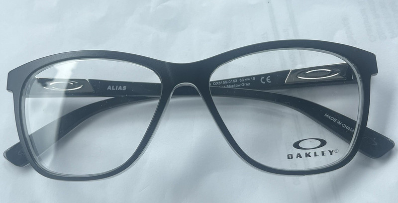 Oakley Alias OX8155-0153 Gray Rectangular Plastic Eyeglass Frames 53-15-139