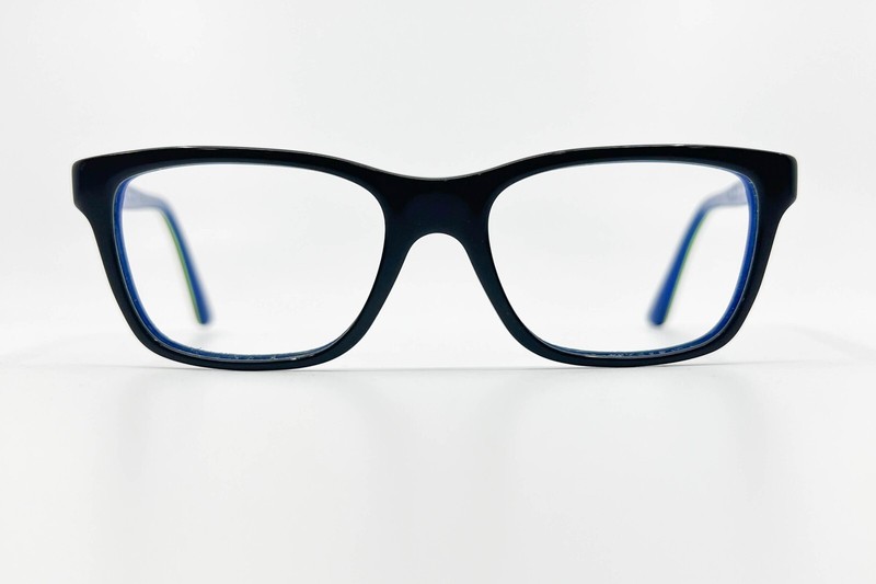 Ray-Ban RB1536 3600 Eyeglasses Black Blue Square Full Rim Frame 48-16-130 11758 gallery