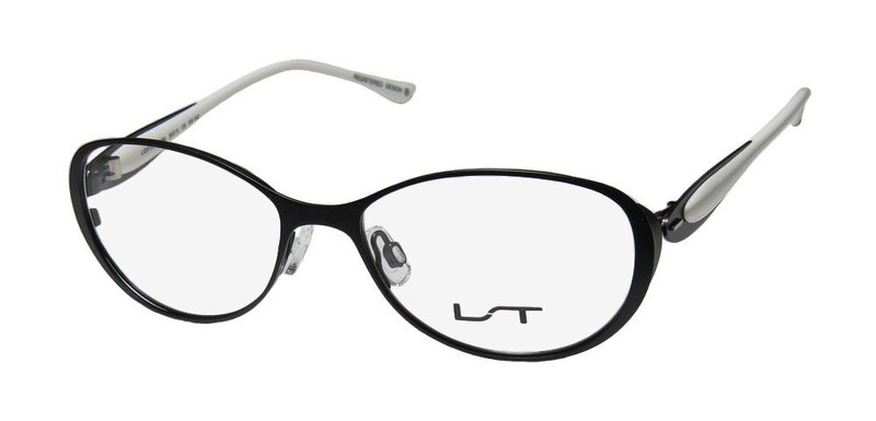 NEW LIGHTEC 7039L EYEGLASS FRAME FULL-RIM DESIGNER 50-15-135 WOMENS BLACK METAL
