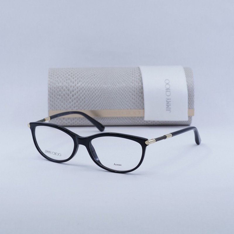 Jimmy Choo JC154 029A 00 Black 53mm Eyeglasses New Authentic