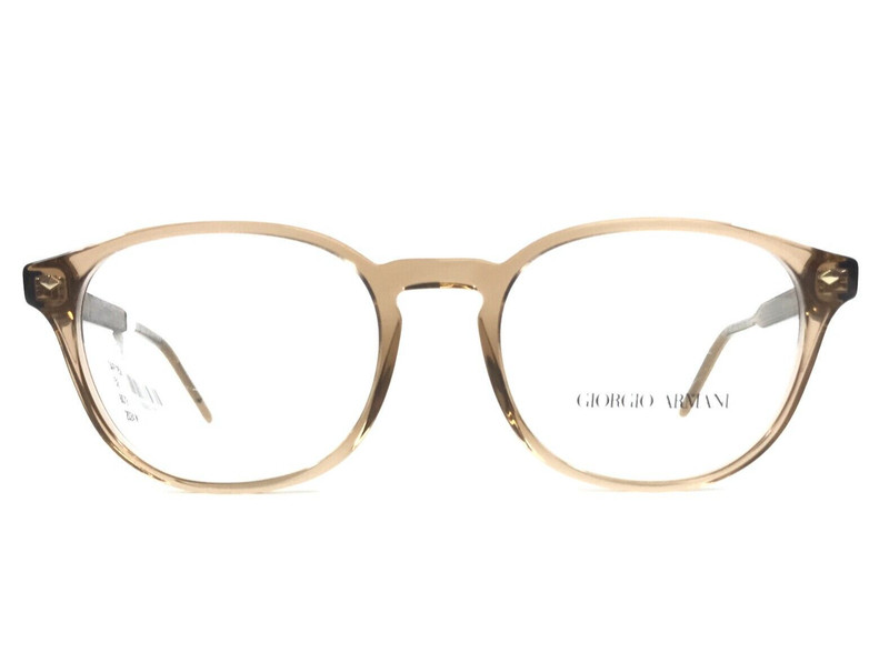 Giorgio Armani Eyeglasses Frames AR7259 6072 Transparent Brown Round 52-19-145