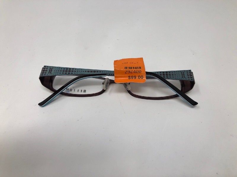 Helium Eyeglasses Frames 4122 Brown Blue 49-16-135 Italy Full Rim AC86 gallery