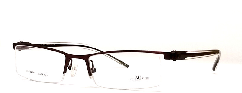Vitto Gotti Eyeglasses Frame Metal Brown Fashion Design VG-1602NY C14 52-18-140