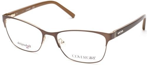 Covergirl – CG0464 – 049 Matte Dark Brown – Womens Metal Eyeglasses – 55-17-140