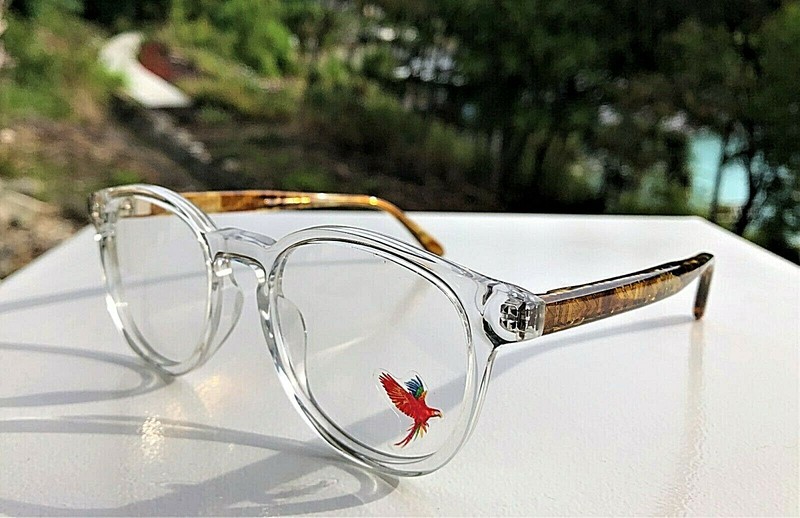 Maui Jim Eyeglasses MJO 2208-21C Crystal Amber Frames Clear Lens 48-21-145