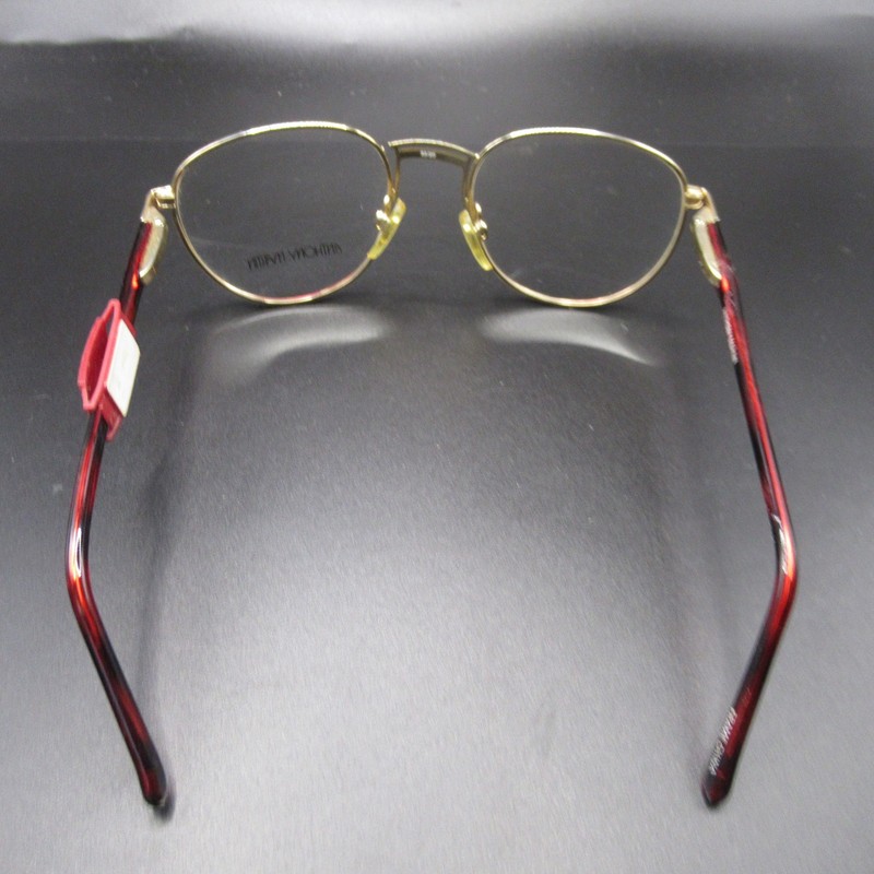 Anthony Martin Grayson 55/20 Gold Red Tortoiseshell Metal Eyeglass Frames gallery