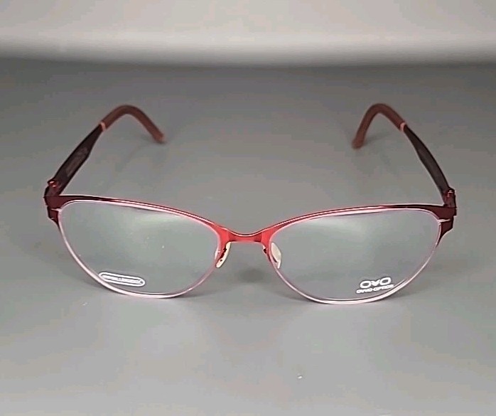 OVVO Optics 3574 Cherry Red Handmade Titanium Eyeglass Frame 52/17/135 gallery