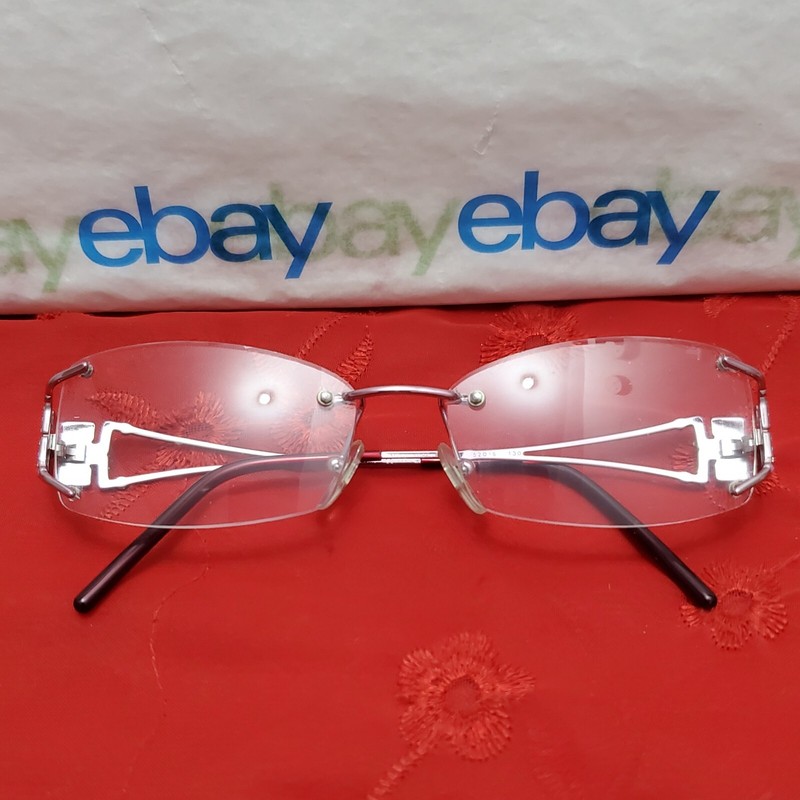 VERSACE 1080-B 1056 Crystal/Rose/Gold 52¤16 130 Rimless Eyeglasses «Frames Only»