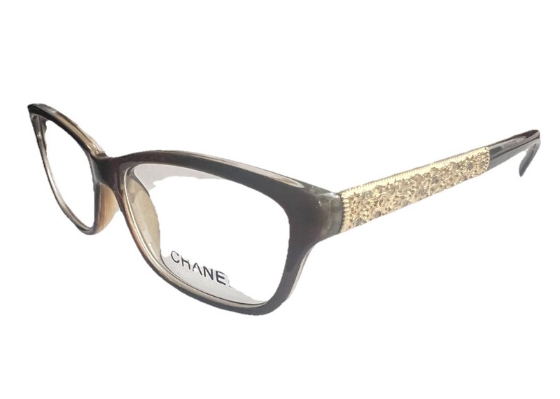 Chanel Eyeglasses Frame, Dark Brown/Gold.52,17,138,/Woman.(50%off Sale Price)