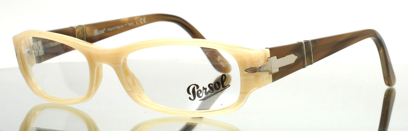 PERSOL 2899V 814 Cream Beige Womens Rectangle Full Rim Eyeglasses 50-16-135 B:27