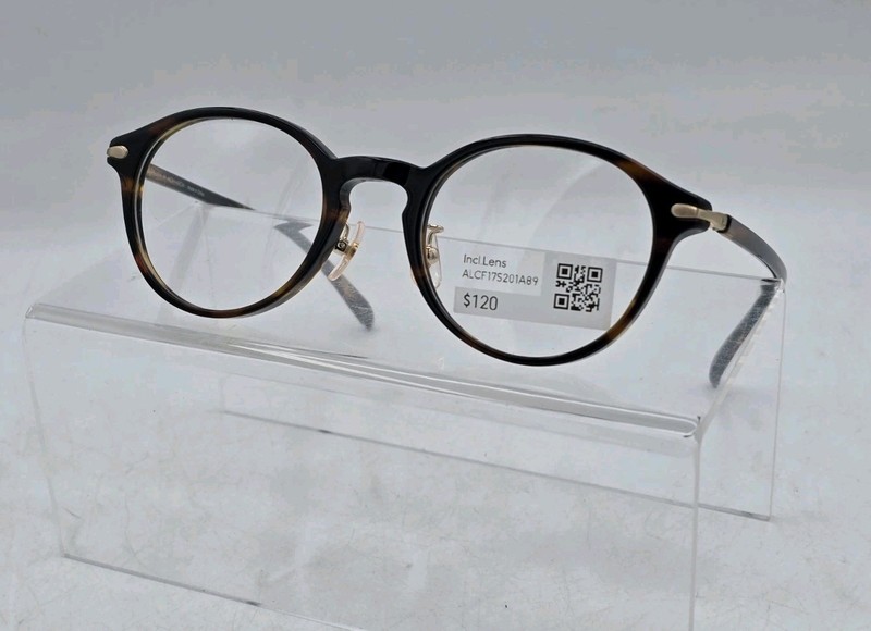 Jins Dark Tortoise Eyeglass Frames 48 – 21-143 – 41 ALCF17S201A89 – SITS ASKEW