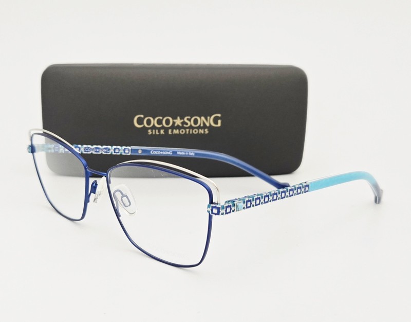 Coco Song Eyeglasses NEW CV 189 Honest Soul Color 2 Blue Size 53 Cat Eye gallery
