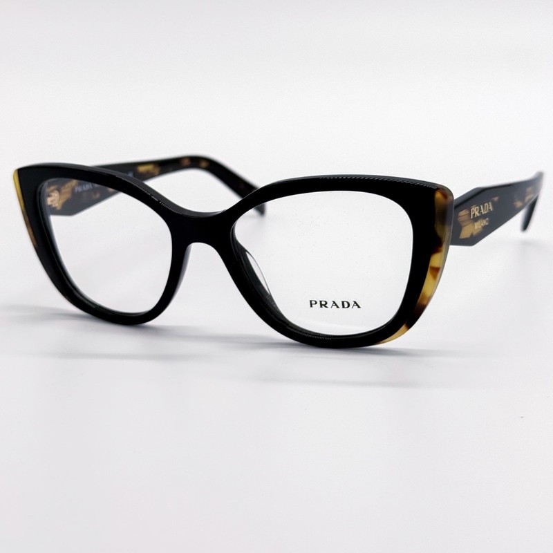 NEW PRADA EYEGLASSES PRB04V 3891O1 BLACK HAVANA WOMEN PR B04V 3891O1 VPR B04 gallery
